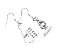 TOYANDONA Creative Science Earrings for Women Biology Chemistry Microscope Jewelry Fashion Accessory Comfortable Skin-friendly Stylish Gift for Scientists and Science Lovers