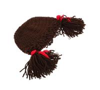 TOYANDONA Crocheted Costume Hat with Pigtails Soft Knitted Warm Winter Wig Cap for Boy Girl Months Funny Clown Style Headwear for Boys