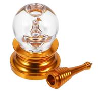TOYANDONA Crystal and Alloy Pagoda Buddhist Desk Ornament for Meditation and Office Decor Small Bodhi Tower Statue Enhancing Warm Atmosphere Eastern Cultural Decoration for Home Study and