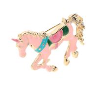 TOYANDONA Crystal Chinese Horse Brooch Pin with Enamel Rhinestone Finish Metal Lapel Pin for Women Business Attire and Festive Costumes Elegant Zodiac Animal Jewelry for Chinese Year