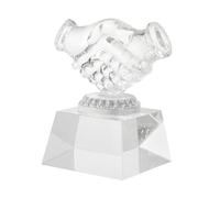 TOYANDONA Crystal Hand Gesture Trophy Thumb Shaped Award with Clear Finger Design Motivational Desktop Decor for Office Home and Event Recognition