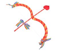 TOYANDONA Cupid Bow and Arrow Set for Valentine Party Costume, Orange Rainbow Arch Prop for Cosplay and Dress Up, and Adult Cupid Costume Accessory
