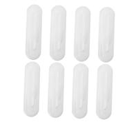 TOYANDONA Curtain Rope Cleat Window Cord Hook, Self-Adhesive Blind Cord Hook for Curtain Rope Management, White Plastic Wall-Mounted Organizer, 8pcs Set for Home Use