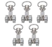 TOYANDONA Curtain Track Rollers 5Pcs Metal Curtain Track Sliding Wheels Stable Hold the Curtain Steady for Curtain Rail