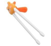 TOYANDONA Cute Bear Chopsticks Training Helper for Reusable Non Slip Beginner Eating Utensils Lightweight Portable Yellow Chopsticks for Skill Development and Hand Eye Coordination Practice