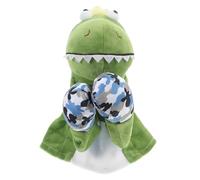 TOYANDONA Cute Boxing Dinosaur Hand Puppet with Sound Interactive Parent Cartoon Animal Soft Stuffed Puppet for Creative Play and Emotional Connection
