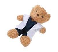 TOYANDONA Cute Doctor Polar Bear Stuffed Animal Plush with Soft Coat Uniform for Medical Students and Doctors Adorable Plush Doll for Cuddling and Decoration