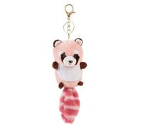 TOYANDONA Cute Plush Raccoon Keychain Bag Charm Pendant Lightweight Cartoon Animal Hanging Accessory for Backpacks Handbags Suitcases Gift for Friends