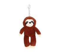 TOYANDONA Cute Plush Sloth Keychain Ornament Soft Stuffed Animal Pendant with PP Cotton Filling Portable Hanging Decor for Bags and Backpacks Adorable Cartoon Design in Dark Brown