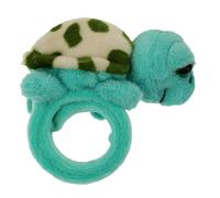 TOYANDONA Cute Plush Turtle Slap Bracelet Soft Stuffed Animal Wristband Party Favor for Couples Blue Cartoon Design Comfortable Wear