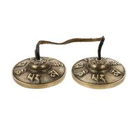 TOYANDONA Cymbal Design Meditation Copper Practice Mindfulness for Bell with Six-syllable Chant Engraving, Simple Generous and Spiritual