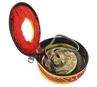 TOYANDONA Cymbal Producing A High-pitched Tone Handmade Fine Meditation Bell Copper with Storage Bag Perception Instrument Portable Random Color for Yoga and Sound Therapy