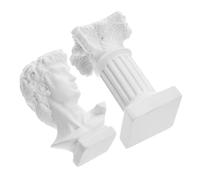 TOYANDONA David Statue Resin Sculpture with Roman Column Greek Bust Decor for Home and Garden Vintage Style Resin Ornament with Fine Craftsmanship Lightweight Decorative Figurines for Living