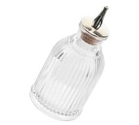 TOYANDONA Decorative Glass Bitters Bottle with Oak Stopper Multi-function Cocktail Accessory for Party and Bar Use Compact and Absinthe Whiskey Vodka Dispenser