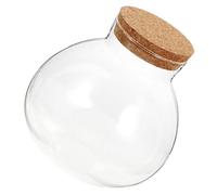 TOYANDONA Decorative Glass Terrarium Bottle with Cork Seal Spherical Eco Bottle for Miniature Garden Moss Crafts and Home Decor Transparent Smooth Surface for Indoor Display