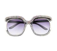 TOYANDONA Delicate Black Rhinestone Sunglasses Magazine Prop Stylish Outdoor Protection Glasses Ergonomic Comfortable Fit for Women