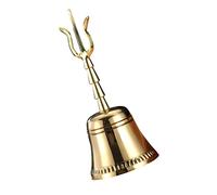 TOYANDONA Delicate Hand Bell Copper Ornament for Buddhism and Feng Shui for Ancestral Temples Homes and Offices Decorative Copper Handbell for Meditation and Rituals