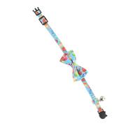 TOYANDONA Delicate Kitten Bowknot Cat Accessory 11.00x1.57x0.39inch Polyester Wear-resistant Lightweight Creative Cartoon Pattern Design Collar for Kitten Cat Occasions