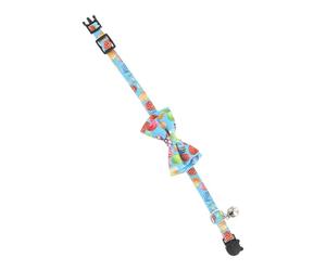 TOYANDONA Delicate Kitten Bowknot Cat Accessory 11.00x1.57x0.39inch Polyester Wear-resistant Lightweight Creative Cartoon Pattern Design Collar for Kitten Cat Occasions