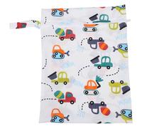 TOYANDONA Diaper Bag Single Zipper Cartoon Car Pattern Reusable Wet Dry Pouch Large Capacity Portable Organizer for Outdoor Travel Care