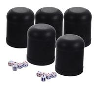 TOYANDONA Dice Game Kit Featuring 5 Compact Plastic Cups and 25 Dice for Parties and Home Entertainment Assorted style