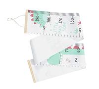 TOYANDONA Dinosaur Growth Height Chart for Boy Girl Room Canvas Wall Hanging Measuring Chart Creative Nursery Decoration Lovely Animal Patterns for Boys and Girls Growth Tracking