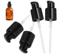 TOYANDONA Dispenser Pump Replacement 4pcs Black 20mm Diameter Pp Rotary Bottle Mouth Pump Heads for Bathroom and Travel Toiletries