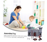 TOYANDONA DIY Castle Soldiers Educational Assembled Model for Lightweight Environmental Plastic Medieval Castle Scene Interactive War History Learning and Role Play for Boys