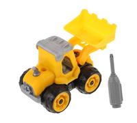 TOYANDONA DIY Engineering Car for Movable Mechanical Parts Educational Assembly and Disassembly Construction Model Cartoon Style Bulldozer Vehicle for Boys and Holiday