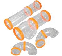 TOYANDONA DIY Hamster Cage Tubes Set for Small Pets Featuring Sturdy Plastic Material and Safe Lightweight Design, for Outdoor Use and Guinea Pigs Or Hamsters Adventure Maze Tunnel