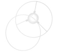 TOYANDONA DIY Lampshade Frame Ring Fitter High Grade Metal Drum Lamp Shade Support for Fabric Paper Burlap Versatile Lamp Cover Making