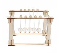 TOYANDONA DIY Newton's Cradle Physics Toy for Boys and Girls Educational Science Experiment Kit Balance Balls Base for Stress Relief Creative Learning Tool for Home and Office