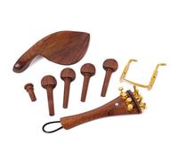 TOYANDONA Diy Violin Fitings Set 15pcs Chin Rest Tailpiece Endpin Tail Gut 4 Pegs Accessories