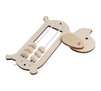 TOYANDONA DIY Wooden Dog Abacus for Preschool Education, Unisex Counting Beads Learning Tool for Ages 6-12, Handmade Craft Playset for Early Development and School Supplies