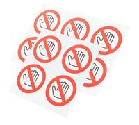 TOYANDONA Do Not Touch Sticker 10pcs Safety Label Small Round Waterproof Vinyl Decals 25mm Red Self Adhesive for Equipment Factory