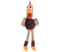 TOYANDONA Dog Cat Chew Toy Interactive Bite-resistant Plush Rooster Doll for Teeth Cleaning Soft Molar Chew Toy Suitable for Puppies and Adult Dogs for Play and Training