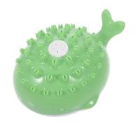 TOYANDONA Dog Chew Whale Shape Water Spray Puppy Biting Floating Bath for Small Dogs Green 1pcs