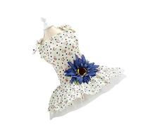 TOYANDONA Dog Lace Dress for Pets Creative Daisy Pattern with Sunflower Decor Comfortable Costume for Weddings Parties Photoshoots Easy to Wear Durable Material