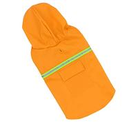 TOYANDONA Dog Raincoat Reflective Rain Clothes for Safety Adjustable Neckline Portable Folding Design for Rainy Days Orange