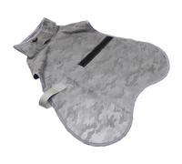 TOYANDONA Dog Reflective Raincoat for Dogs Safety Pet Rain Jacket for Outdoor Activities Lightweight and Easy to Wear for Walking and Jogging Bad Weather Camouflage Grey