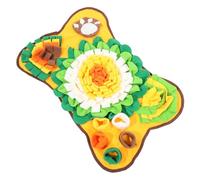 TOYANDONA Dog Snuffle Mat Bone Shaped Slow Feeder Pad for Puppies and Dogs Lint Material Sniffing Cushion for Scent Training and Slow Eating Adorable Cartoon Style Pet Hideout Mat