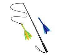 TOYANDONA Dog Teaser Stick with Comfortable Handle Interactive Training Pole for Dogs and Cats Extendable Flirt Pole for Chasing and Exercise Sturdy Pet for Mental Stimulation and Active