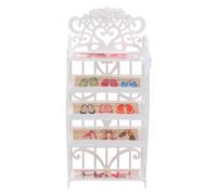 TOYANDONA Doll Shoes Rack Multi-Layer Plastic Shoe Organizer for Doll Accessories Miniature Shoe Shelf 7.68 X 3.54 X 1.77 Inches Ideal for Dollhouse Decoration and Kids Playroom Storage