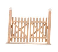 TOYANDONA Dollhouse Gate: 1:12 Scale Dollhouse Wooden Picket Fence Gate - Mini Double Door Models for Miniature Garden DIY Crafts Doll Role Playing Scenes