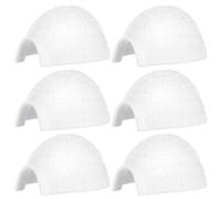 TOYANDONA Dollhouse Ice House Miniature Igloo Figurine 6pcs Realistic Polar Toys Arctic Igloo Figures Toy Mini Arctic Igloo Toys Dollhouse Micro Landscape Decoration Mini Igloos