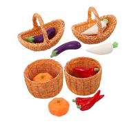 TOYANDONA Dollhouse Miniature Fruit Basket Dollhouse Vegetable Market Miniature Vegetable Figurines Decor