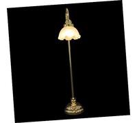 TOYANDONA Dollhouse Miniature LED Floor Lamps - 1:12 Scale Golden Battery Operated Light, Realistic Warm Glow Floor Lamp for DIY Micro Landscape & Dollhouse Furniture Accessories