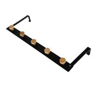 TOYANDONA Door Hanging Hat Hook, Black Wooden Iron Coat Hook for Entryway | No-drill Over-door Setup, Space-saving Retro Design, for Hats and Aprons in Small Flats and Study Rooms