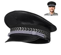 TOYANDONA Doorkeeper Hat Breathable Guard Hat Wide Brimmed Lightweight Cap Lip Protection for Property Security Black
