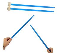 TOYANDONA Double-headed Drumstick Felt Jazz Drum Sticks Lightweight Percussion Stick for Drumming Accessories and Portable Use